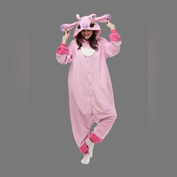 Lilo & Stitch Onesie Halloween Costume Pink Adult Size Medium. - Picture 14 of 14